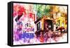 NYC Watercolor Collection - Pedestrian Signal-Philippe Hugonnard-Framed Stretched Canvas