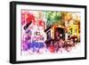 NYC Watercolor Collection - Pedestrian Signal-Philippe Hugonnard-Framed Art Print