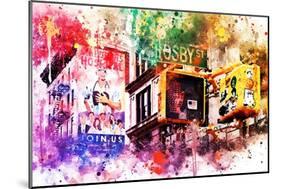 NYC Watercolor Collection - Pedestrian Signal-Philippe Hugonnard-Mounted Art Print