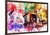 NYC Watercolor Collection - Pedestrian Signal-Philippe Hugonnard-Framed Art Print