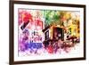 NYC Watercolor Collection - Pedestrian Signal-Philippe Hugonnard-Framed Art Print