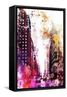 NYC Watercolor Collection - Perspective-Philippe Hugonnard-Framed Stretched Canvas