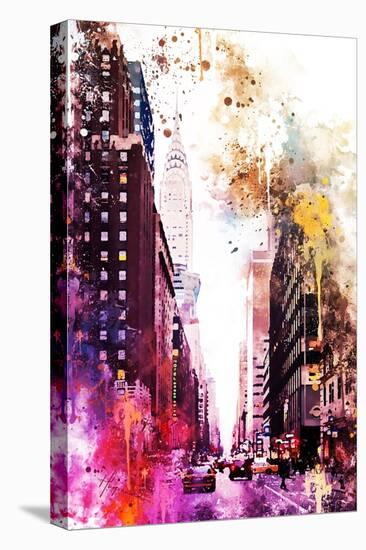 NYC Watercolor Collection - Perspective-Philippe Hugonnard-Stretched Canvas