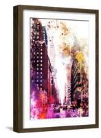 NYC Watercolor Collection - Perspective-Philippe Hugonnard-Framed Art Print