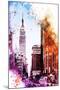 NYC Watercolor Collection - Pink Empire-Philippe Hugonnard-Mounted Art Print