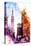 NYC Watercolor Collection - Pink Empire-Philippe Hugonnard-Stretched Canvas