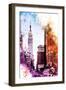 NYC Watercolor Collection - Pink Empire-Philippe Hugonnard-Framed Art Print