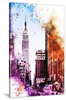 NYC Watercolor Collection - Pink Empire-Philippe Hugonnard-Stretched Canvas