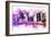 NYC Watercolor Collection - Purple Skyline-Philippe Hugonnard-Framed Art Print