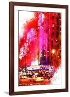 NYC Watercolor Collection - Radio City Music Hall-Philippe Hugonnard-Framed Art Print