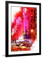 NYC Watercolor Collection - Radio City Music Hall-Philippe Hugonnard-Framed Art Print