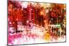 NYC Watercolor Collection - Red Night-Philippe Hugonnard-Mounted Premium Giclee Print