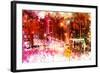 NYC Watercolor Collection - Red Night-Philippe Hugonnard-Framed Art Print
