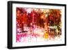 NYC Watercolor Collection - Red Night-Philippe Hugonnard-Framed Art Print