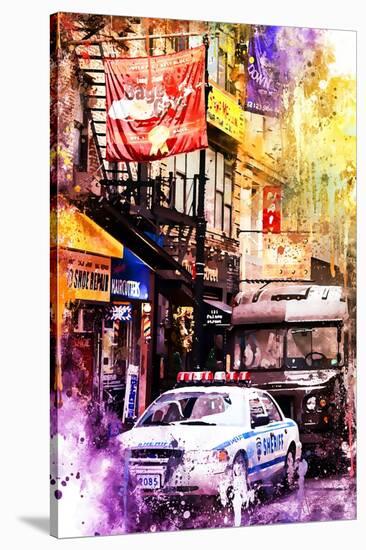NYC Watercolor Collection - Sheriff-Philippe Hugonnard-Stretched Canvas