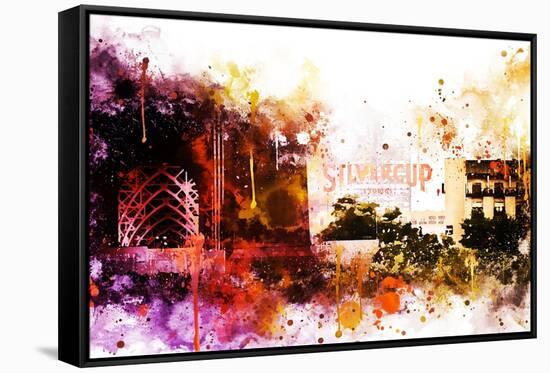NYC Watercolor Collection - Silvercup Studios-Philippe Hugonnard-Framed Stretched Canvas
