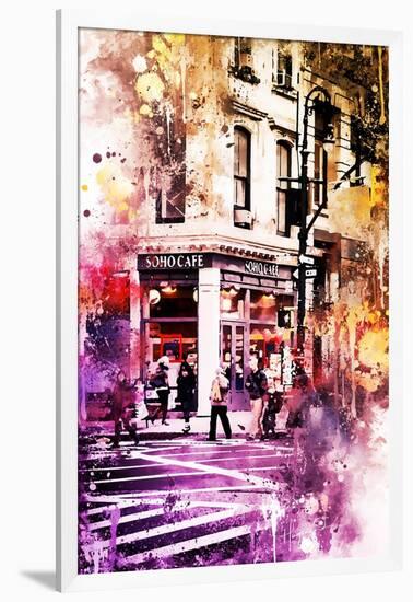 NYC Watercolor Collection - Soho Cafe-Philippe Hugonnard-Framed Art Print