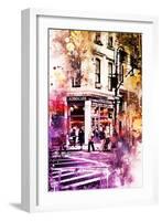 NYC Watercolor Collection - Soho Cafe-Philippe Hugonnard-Framed Art Print