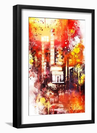 NYC Watercolor Collection - Spotlight-Philippe Hugonnard-Framed Art Print