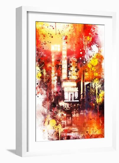 NYC Watercolor Collection - Spotlight-Philippe Hugonnard-Framed Art Print