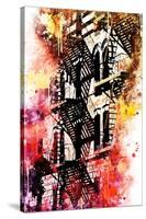 NYC Watercolor Collection - Stairs Shadows-Philippe Hugonnard-Stretched Canvas