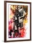 NYC Watercolor Collection - Stairs Shadows-Philippe Hugonnard-Framed Art Print