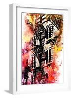 NYC Watercolor Collection - Stairs Shadows-Philippe Hugonnard-Framed Art Print
