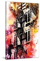 NYC Watercolor Collection - Stairs Shadows-Philippe Hugonnard-Stretched Canvas