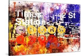 NYC Watercolor Collection - Subway 42 Street-Philippe Hugonnard-Stretched Canvas