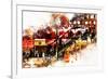 NYC Watercolor Collection - Subway Brooklyn-Philippe Hugonnard-Framed Art Print