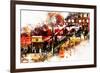 NYC Watercolor Collection - Subway Brooklyn-Philippe Hugonnard-Framed Art Print