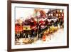 NYC Watercolor Collection - Subway Brooklyn-Philippe Hugonnard-Framed Art Print