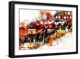 NYC Watercolor Collection - Subway Brooklyn-Philippe Hugonnard-Framed Art Print