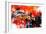 NYC Watercolor Collection - Subway Red Night-Philippe Hugonnard-Framed Premium Giclee Print