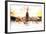 NYC Watercolor Collection - Sunset Skyline-Philippe Hugonnard-Framed Art Print