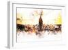 NYC Watercolor Collection - Sunset Skyline-Philippe Hugonnard-Framed Premium Giclee Print