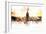 NYC Watercolor Collection - Sunset Skyline-Philippe Hugonnard-Framed Premium Giclee Print