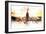 NYC Watercolor Collection - Sunset Skyline-Philippe Hugonnard-Framed Art Print