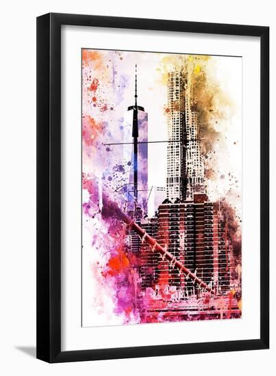 NYC Watercolor Collection - Take Height-Philippe Hugonnard-Framed Art Print