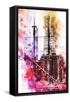 NYC Watercolor Collection - Take Height-Philippe Hugonnard-Framed Stretched Canvas