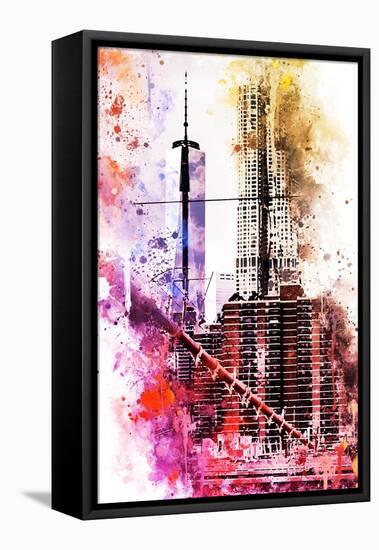 NYC Watercolor Collection - Take Height-Philippe Hugonnard-Framed Stretched Canvas