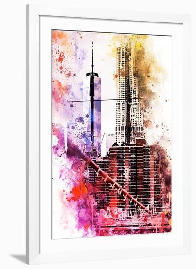 NYC Watercolor Collection - Take Height-Philippe Hugonnard-Framed Art Print