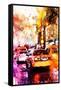 NYC Watercolor Collection - Taxis Night-Philippe Hugonnard-Framed Stretched Canvas
