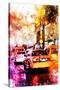 NYC Watercolor Collection - Taxis Night-Philippe Hugonnard-Stretched Canvas