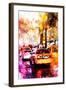 NYC Watercolor Collection - Taxis Night-Philippe Hugonnard-Framed Art Print