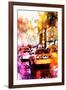 NYC Watercolor Collection - Taxis Night-Philippe Hugonnard-Framed Art Print