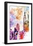 NYC Watercolor Collection - The Empire State Building-Philippe Hugonnard-Framed Art Print
