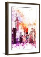 NYC Watercolor Collection - The Empire-Philippe Hugonnard-Framed Art Print