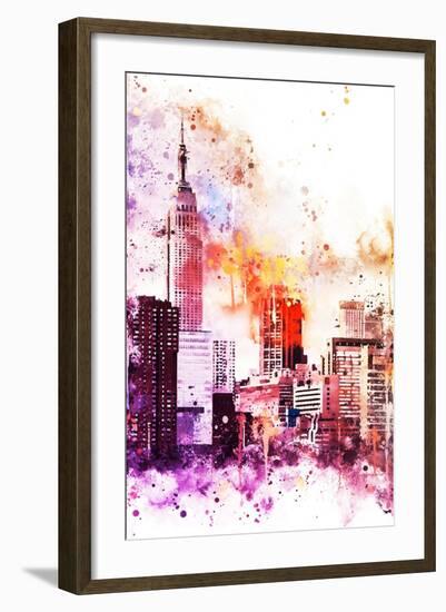 NYC Watercolor Collection - The Empire-Philippe Hugonnard-Framed Art Print