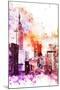 NYC Watercolor Collection - The Empire-Philippe Hugonnard-Mounted Art Print